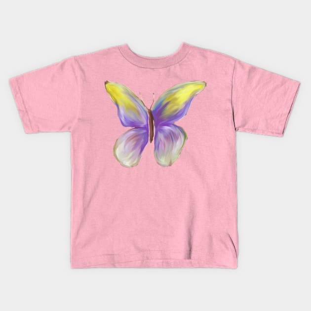 Artistic Butterfly Art Kids T-Shirt by AlondraHanley